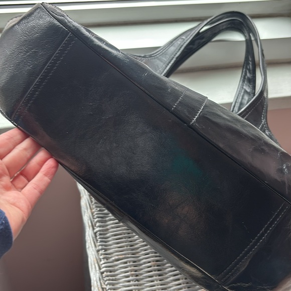 Coach 12520 Ergo Pleated framed patent leather satchel - Picture 10 of 13